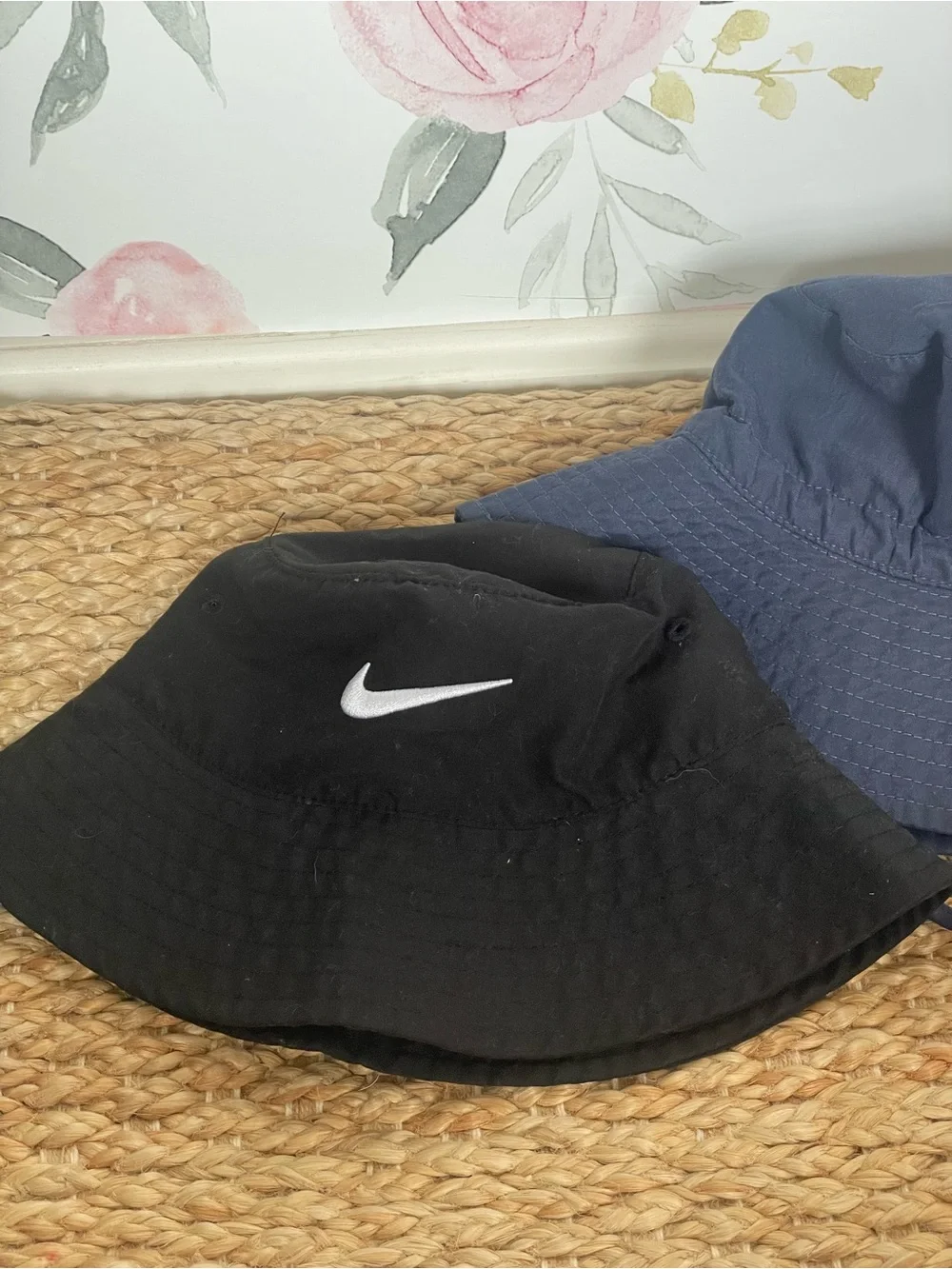 Nike Toddler Black Bucket Hat & Blue Sun Hat Lot of 2 Summer Beach Vacation UV